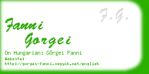 fanni gorgei business card